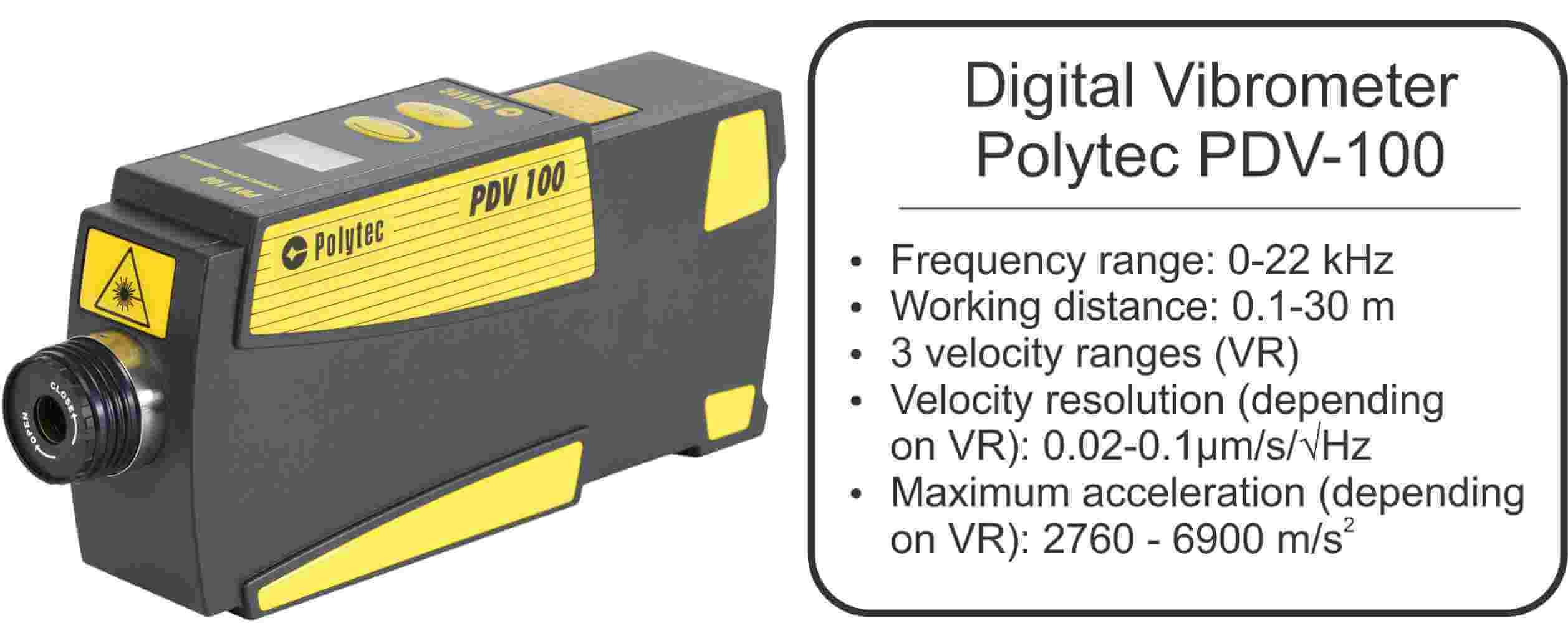 Pvd100 Sensor Polytec PDV 100 Digital Vibrometer
